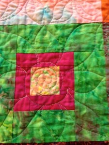 Quilting on 8" block