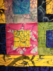 Quilting on 2" block