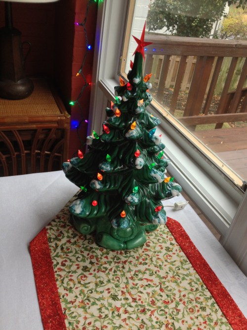 Ceramic tree that my sister made and gave to me in 1978.