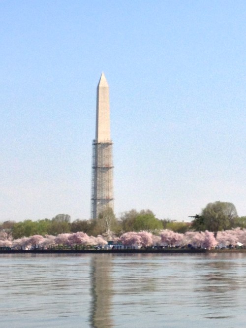 Washington Monument being repaired for earthquake damage