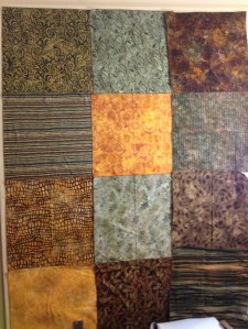 Napkins set out on my design wall.