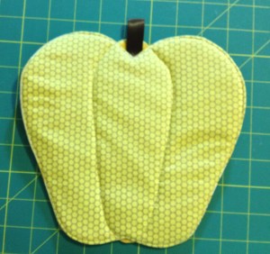 Back of pepper hot pad.