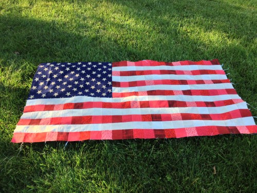 Flag quilt top