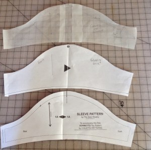 Drafted sleeves for the Sorbetto top