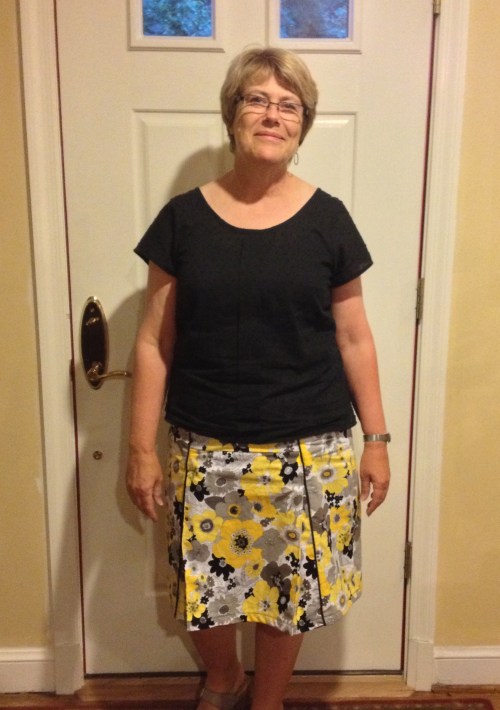 Finished skirt and the Sorbetto top that I made last week.