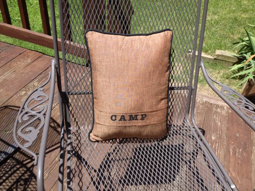 Back (zipper hidden underneath)