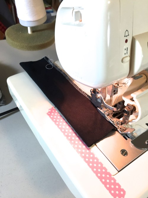 I used a strip of washi tape as a guide here.