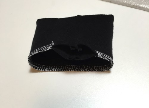 Now joined to make the cuff that will be sewn onto the sleeve.